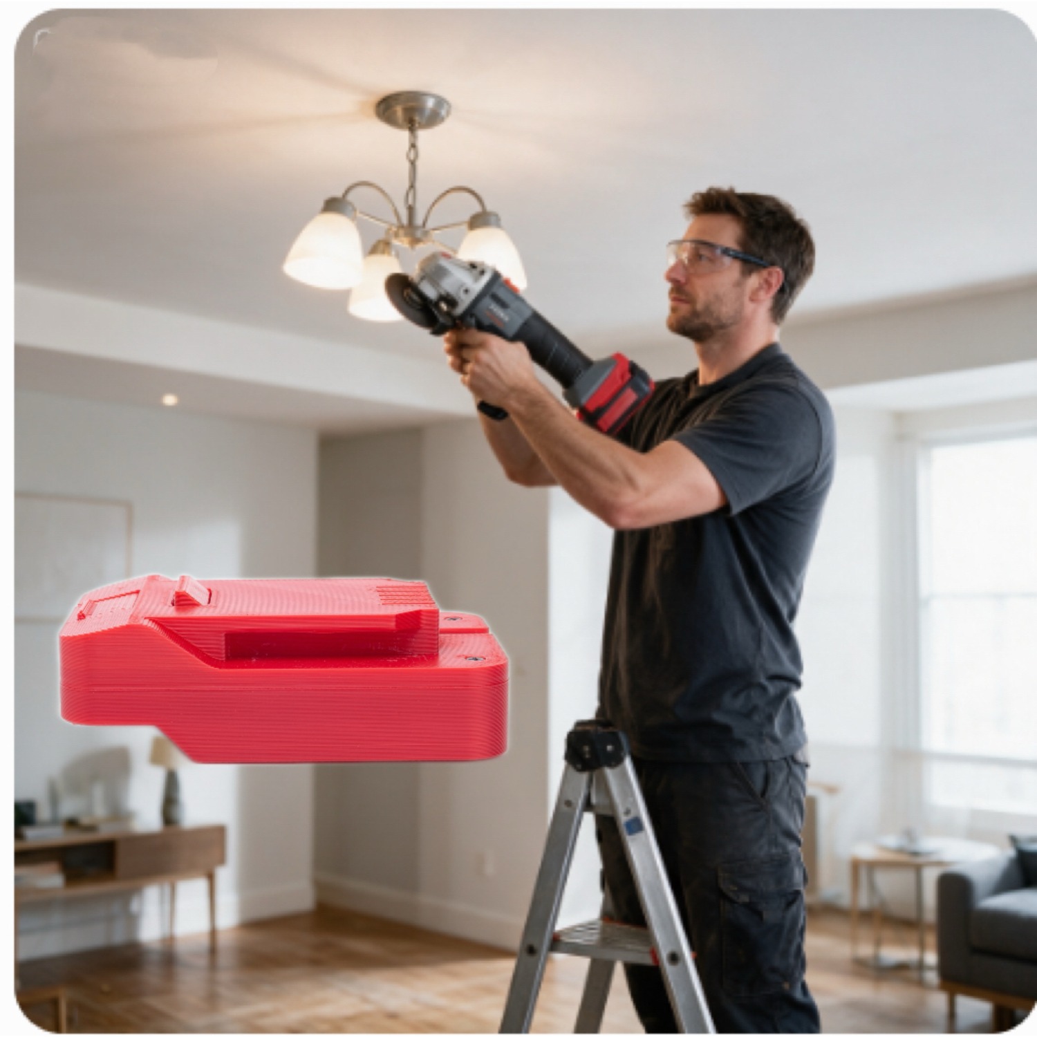 Brushless Cordless Electric Drill 18V - Battery Converter For Ozito 18V Li-Ion
