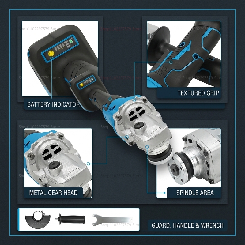 Brushless Angle Grinder Battery Powered - Cordless Brushless Angle Grinder Battery Powered