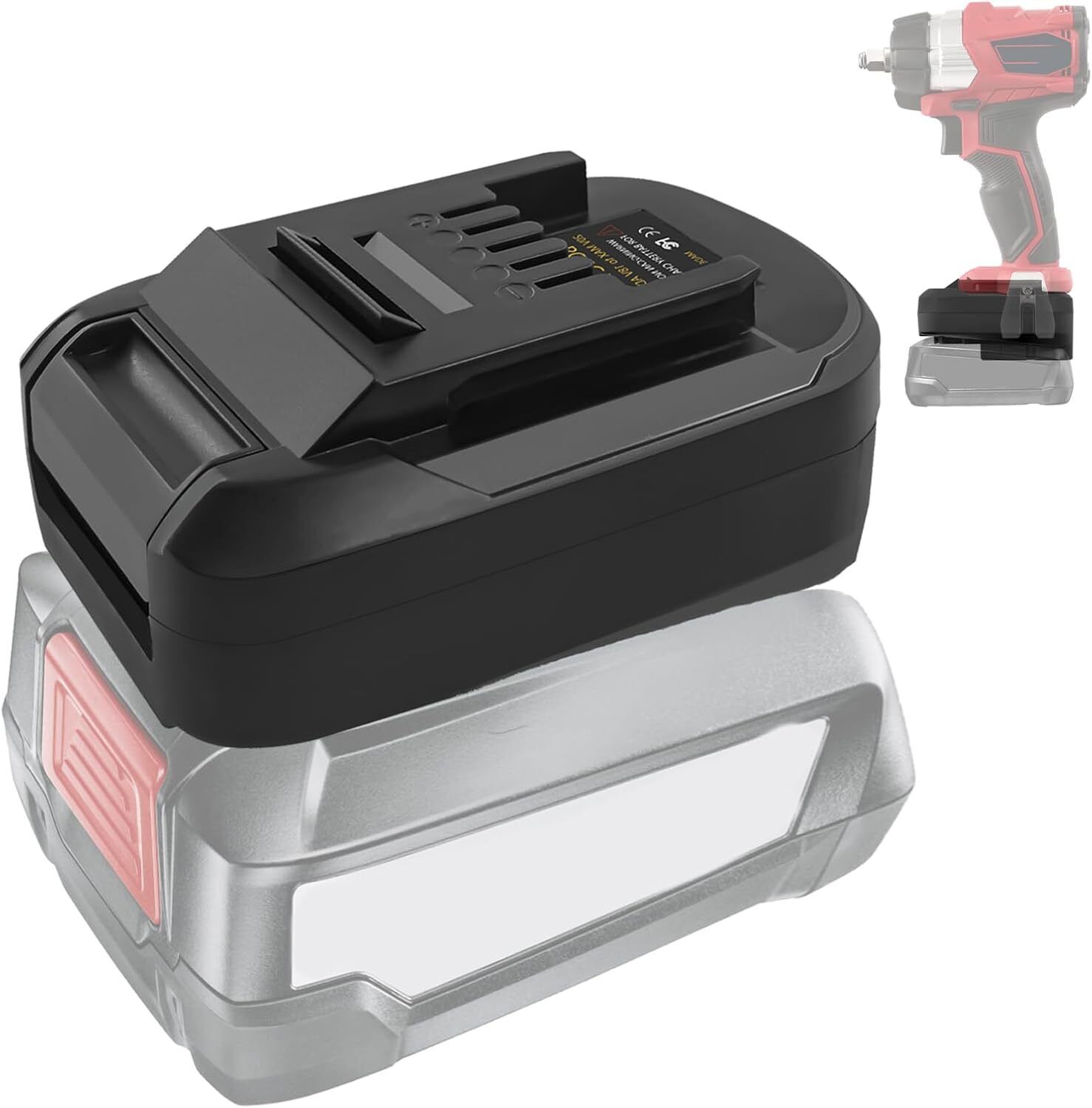 Brushless Cordless Electric Drill 18V - Battery Adapter for Bosch 18V PBA