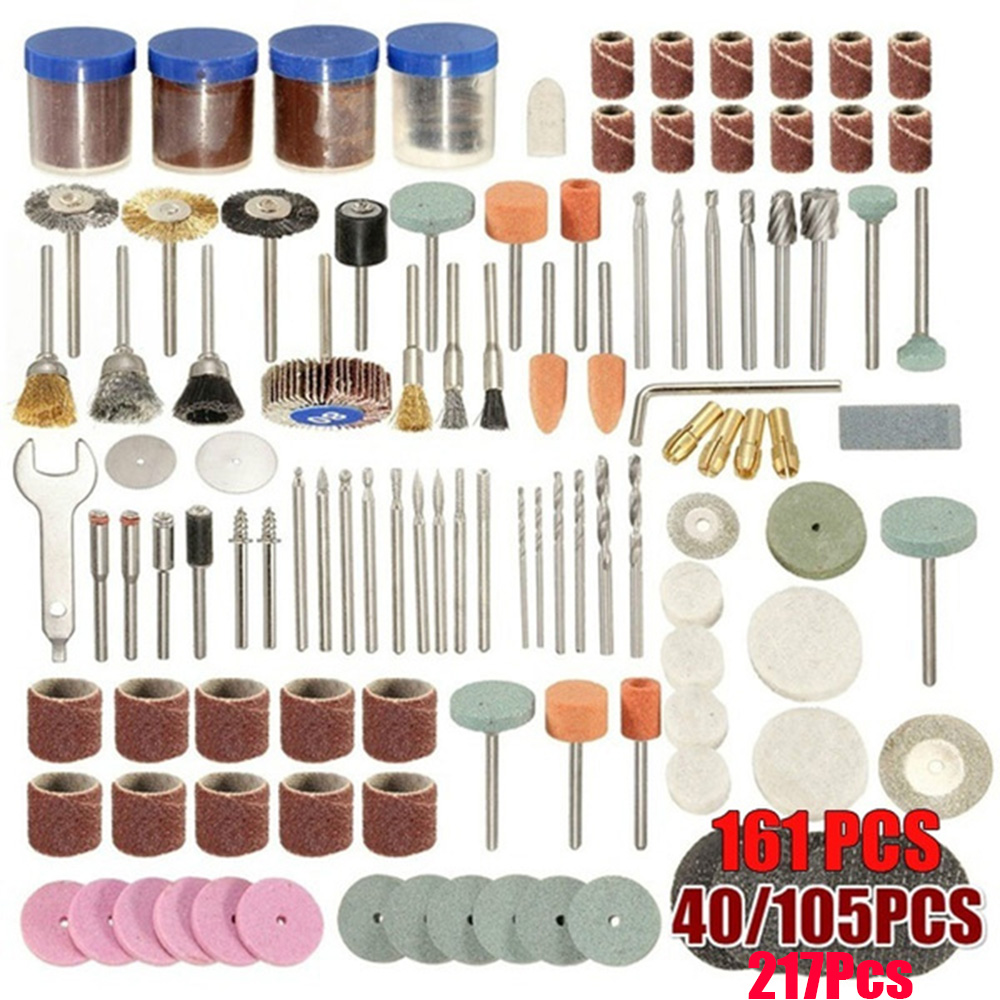 Cordless Rotary Tool Kit Accessories - 40~217Pcs Power Tools Rotary Tool Accessory