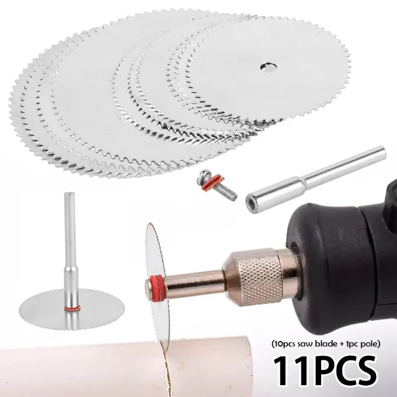 11PCS Micro Circular Saw Blade - Cordless Rotary Tool Kit Accessories recension och pris