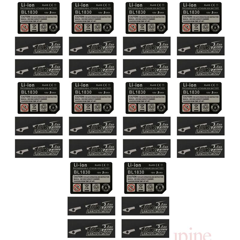 10 Sets BL1830 Tag Li-Ion Batt - Brushless Cordless Electric Drill 18V recension och pris