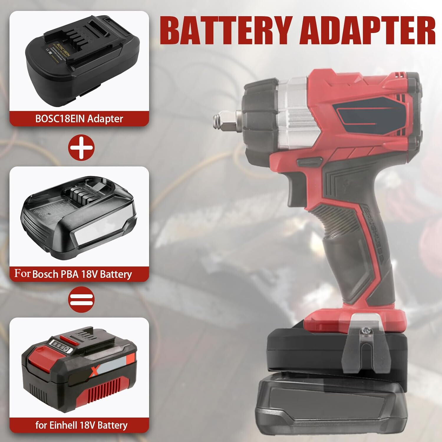 Battery Adapter for Bosch 18V  - Brushless Cordless Electric Drill 18V recension och pris