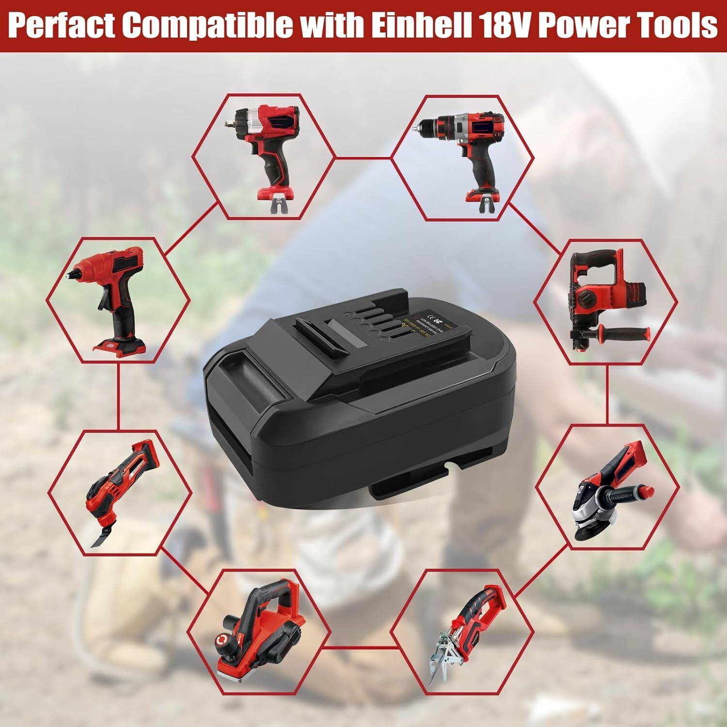 Battery Adapter for Bosch 18V  - Brushless Cordless Electric Drill 18V recension och pris