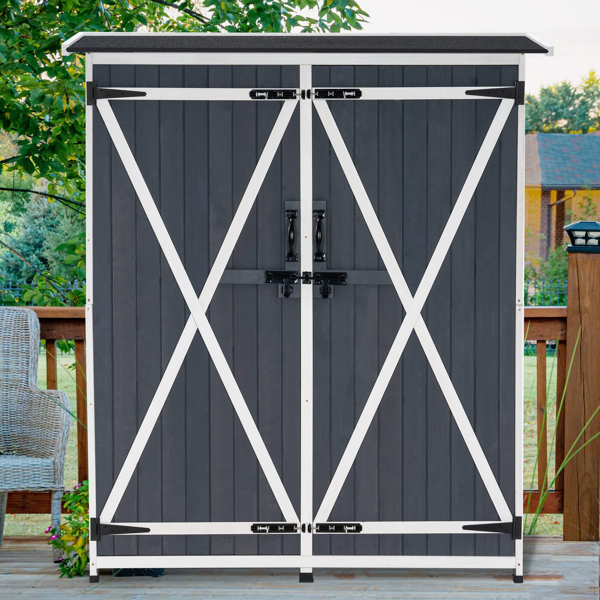 Outdoor Storage Cabinet with S - Garden Tools recension och pris