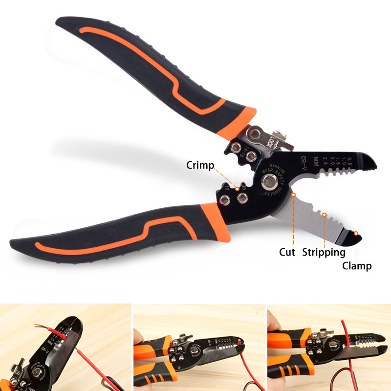 175mm Stripping Crimping Plier - Automatic Wire Stripper Cutter recension och pris