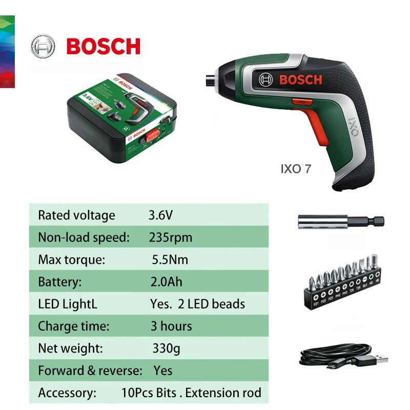Bosch IXO7 Multi-Function Powe - Electric Screwdriver Rechargeable Usb recension och pris