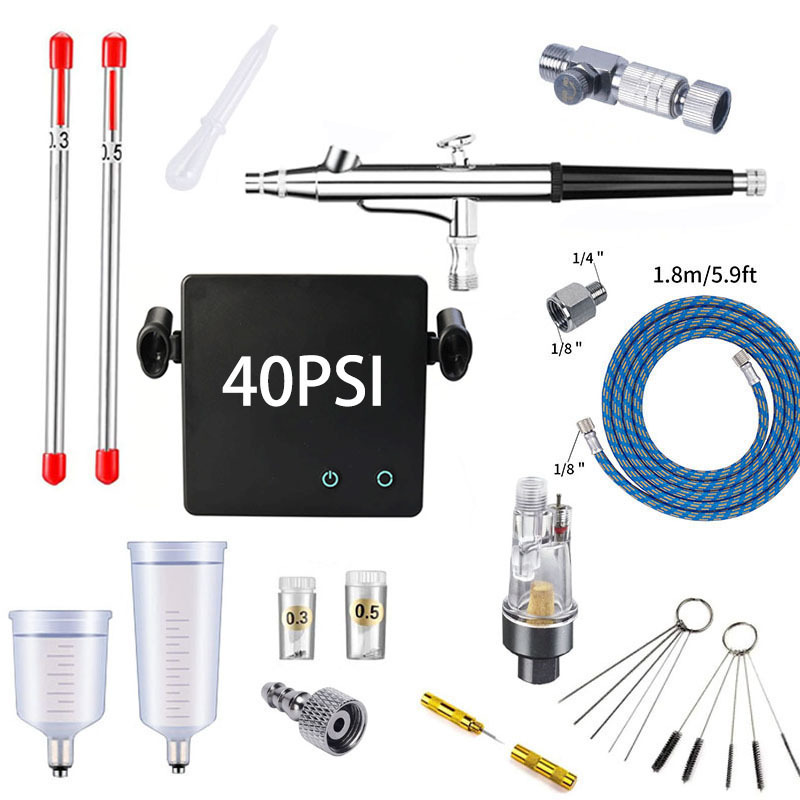 T001A Airbrush Paint Spray Gun - Airbrush Kit With Mini Compressor recension och pris